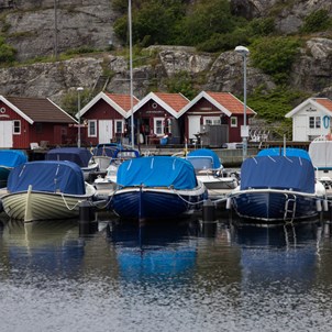 Båtar i Marstrands småbåtshamn